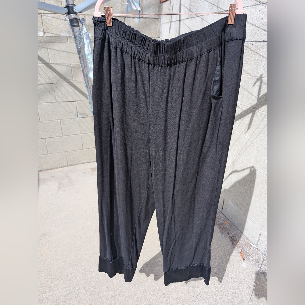 Universal Standard Double Luxe Pull-On Pants Black Plus Size 18-20